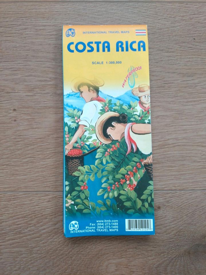 Costa Rica Karte wasserfest Reisekarte in Karlsruhe