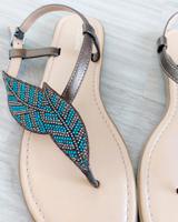 Sandalen FlipFlop Strasssteine Türkis Bronze Dortmund - Brackel Vorschau