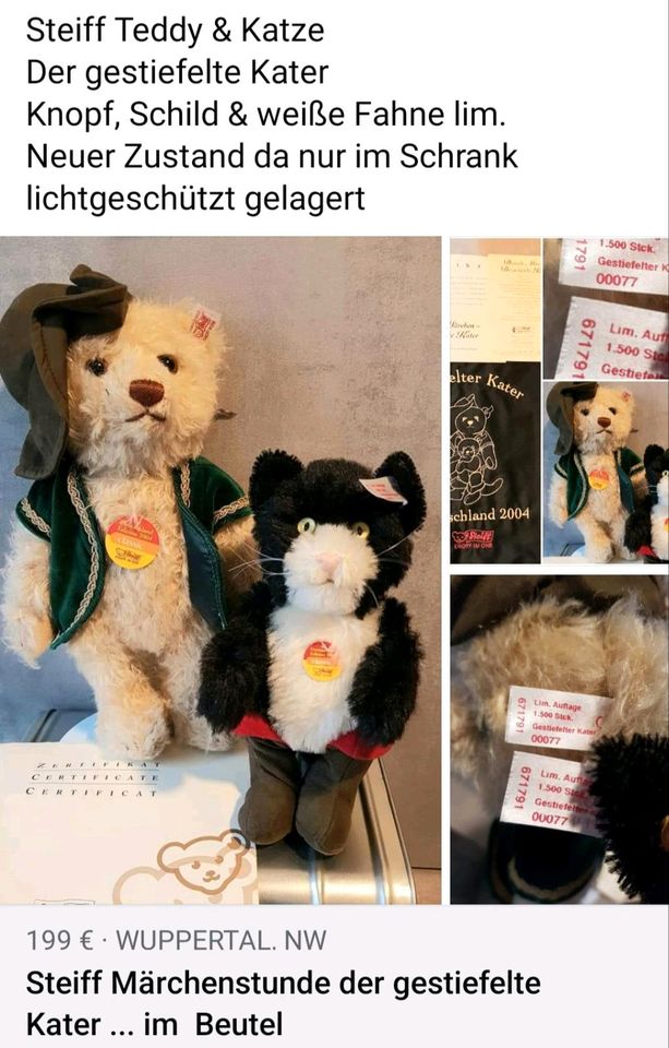 Steiff Sammlung Roller Bär Pferd etc in Wuppertal