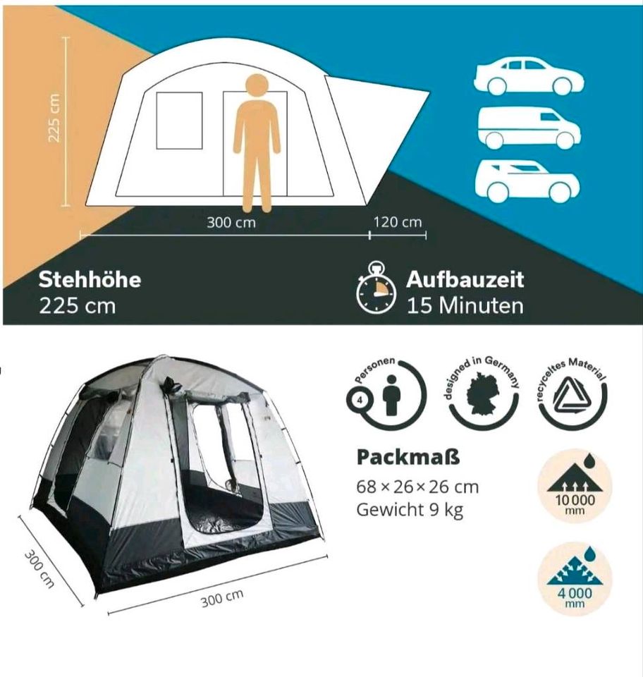 Bus-Vorzelt Skandika 3m x 3m +++Teppiche in Bad Freienwalde