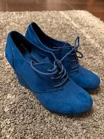 Stiefeletten Plateau Schuhe für Frauen in 38 Royal blau Köln - Porz Vorschau