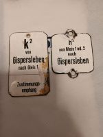 Emailschilder,Emailleschilder, Gispersleben,Erfurt,Reichsbahn Sachsen-Anhalt - Raguhn Vorschau