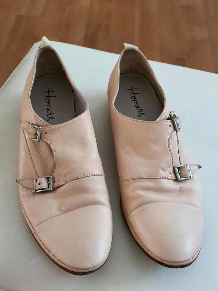 Damen Schuhe Halbschuhe Monks Marke Homers Gr 39 Echtleder beige in Frankfurt am Main