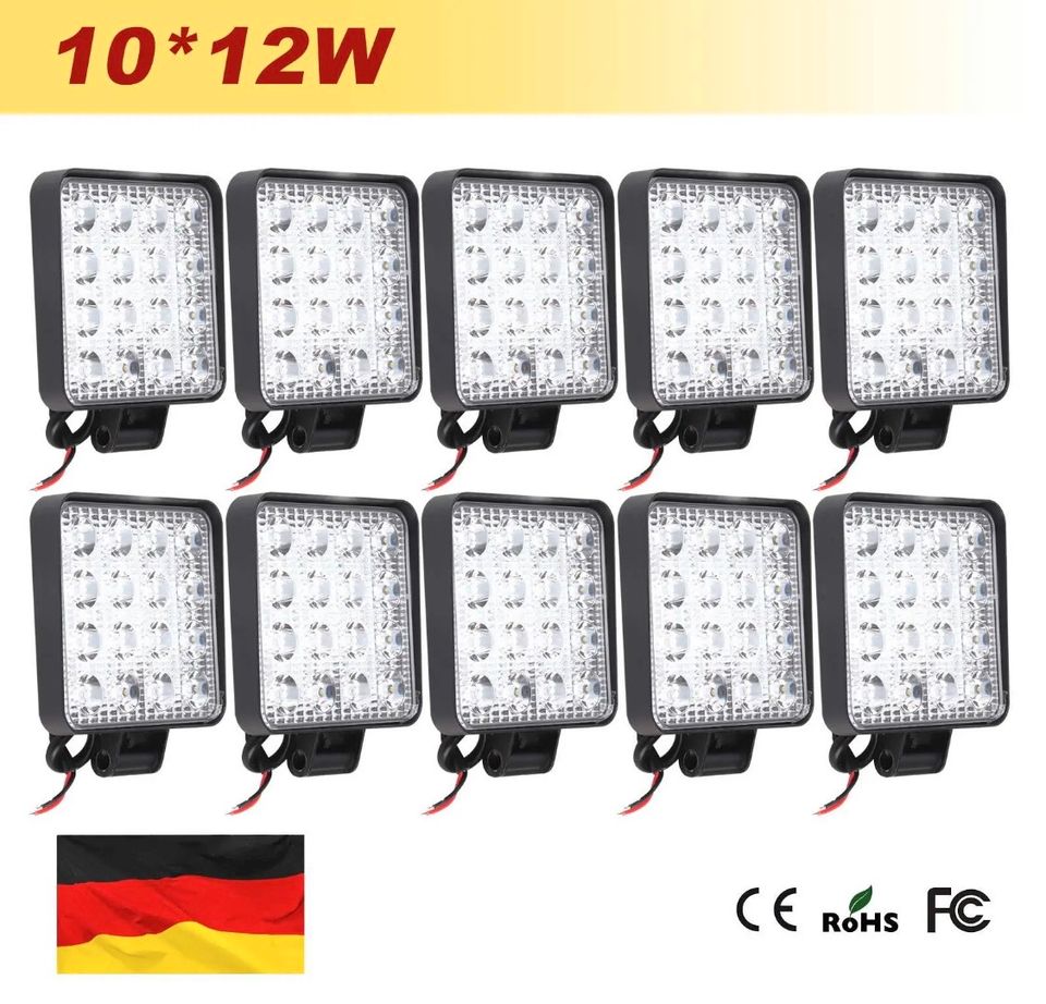 20x 12W LED Arbeitsscheinwerfer Offroad Scheinwerfer SUV 12V IP67 in Hessen  - Bebra, Gebrauchte Agrarfahrzeuge kaufen