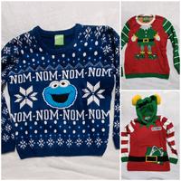 Krümelmonster Elf EMP Pullover Weihnachtspullover Ugly Sweater Sachsen - St. Egidien Vorschau