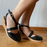 Damen Plateau Schuhe 42 Öko-Leder von Enna Stuttgart - Stuttgart-West Vorschau