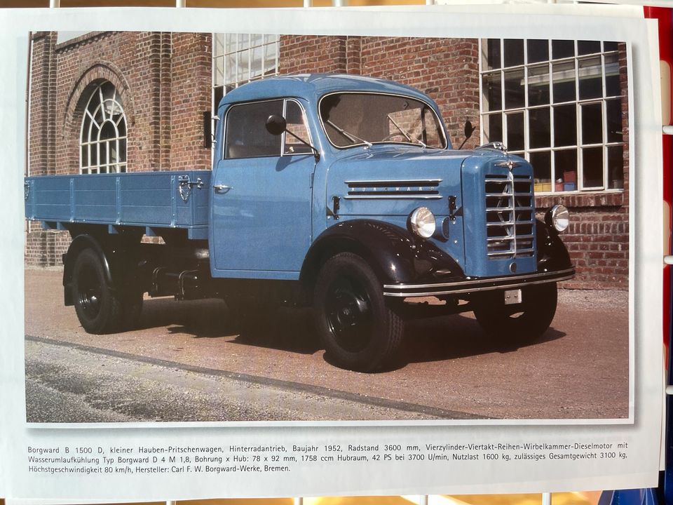 LKW Print A4 Bilder Mercedes Benz Deutz Henschel Borgward Büssing in Weingarten (Baden)