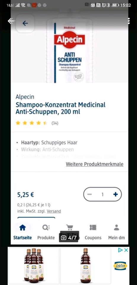 NEU Alpecin Medicinal und SebaMed Anti Schuppen Shampoo in Bornheim