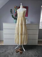 Traumhaftes Maxikleid Lochstickerei 100 % Baumwolle hellgelb Nordrhein-Westfalen - Rees Vorschau