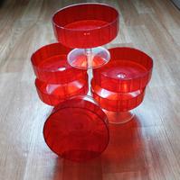 Original DDR Eisbecher Schalen rot Plastik Sachsen-Anhalt - Wolfen Vorschau