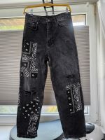 Bershka Destroyed Ripped Bandana Paisley Jeans Schleswig-Holstein - Kaltenkirchen Vorschau