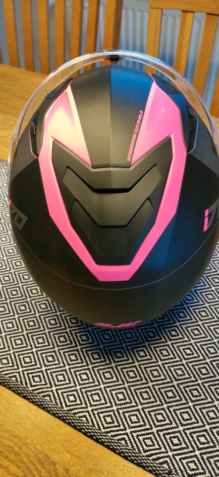 Hjc Helm schwarz /pink 2x getragen in Lindlar