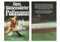 Hans Blickensdörfer – Pallmann – Sportroman Fußball - Hardcover Niedersachsen - Oyten Vorschau