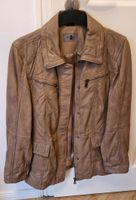 Damen Lederjacke Vintage 40 Taupe Schleswig-Holstein - Kiel Vorschau