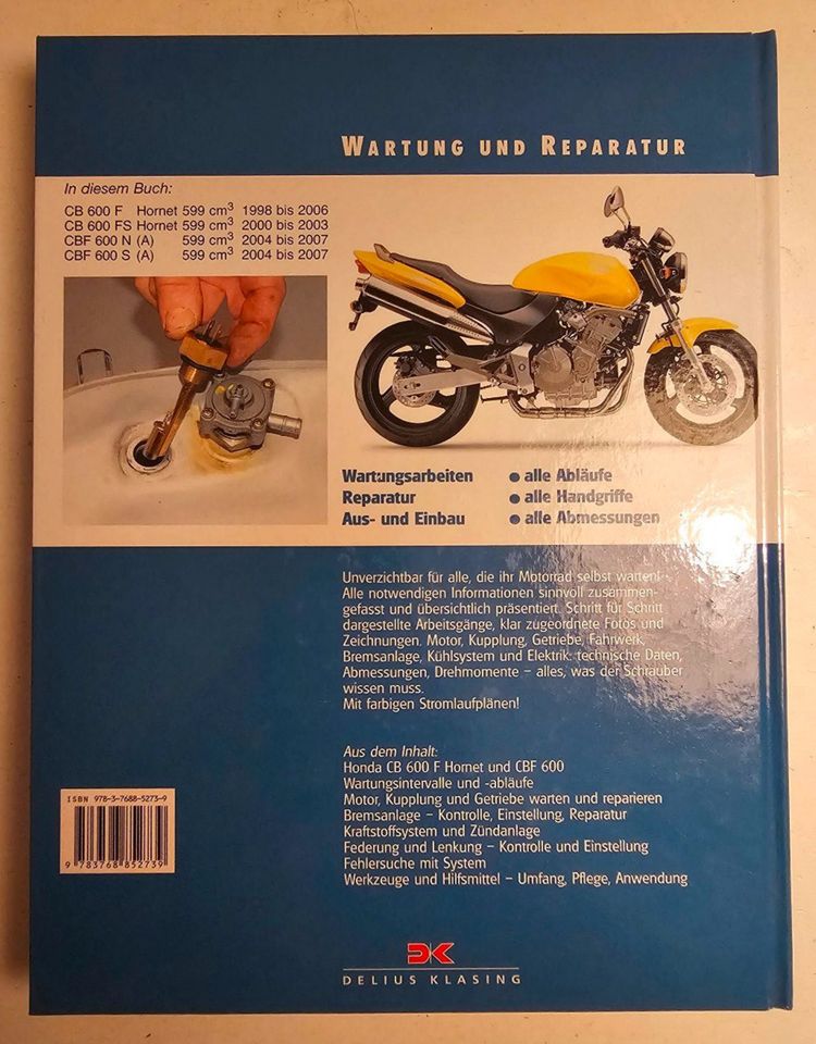 Haynes Reparaturanleitung Honda CB 600 F Hornet / CBF 600,deutsch in Berlin