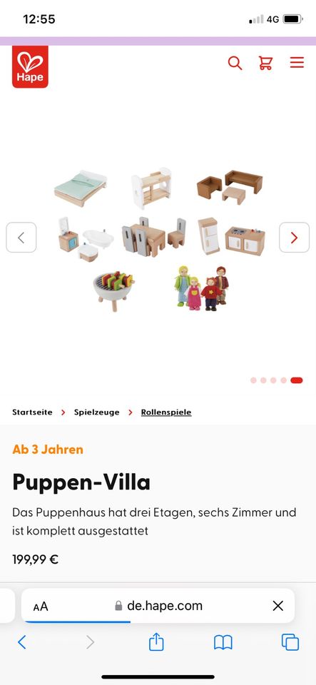 Hape Puppenhaus Villa mit viel Zubehör in Hamburg