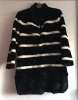 Armani Jeans Damen Mantel Kunst Pelz Schwarz Weiss Gr42 Neu NP899 West - Nied Vorschau