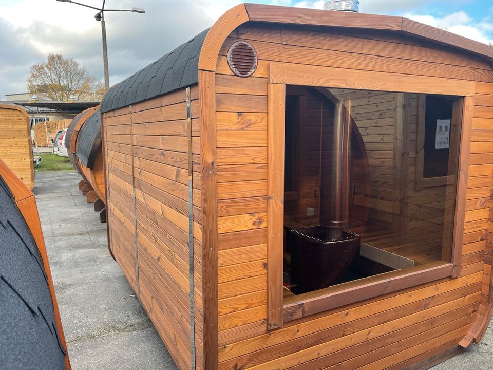 Sauna Cube mit Terrasse Thermoholz BIMSCH-2 in Wandlitz