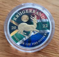 1 OZ  Krügerrand Silber Silbermünze Coloriert 1 of 50 12/50 Baden-Württemberg - Walheim Vorschau
