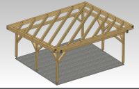 Bausatz für Carport aus Leimholz mit diagonaler Sparrenlage 6m x Bayern - Penzing Vorschau