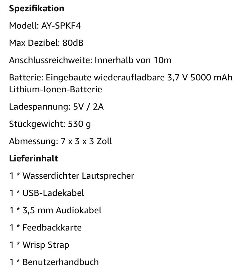 Bluetooth Lautsprecher AY in Calberlah