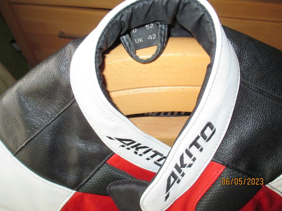 AKITO 50/52 Motorradjacke/Lederjacke/Jacke mit Protektoren in Kraichtal