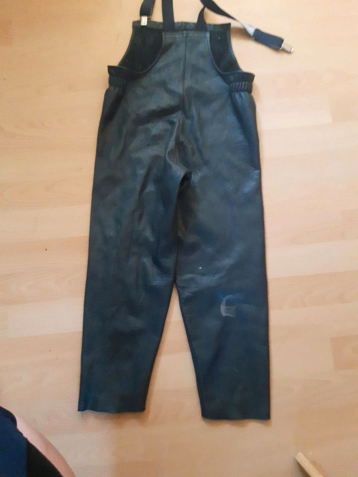 Kinder Lederhose robust Lazuhose Leder blau 122 128 in Gießen