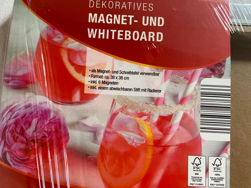 Magnetboard Whiteboard Neu 38 x 38 cm für Küche in Eußenheim