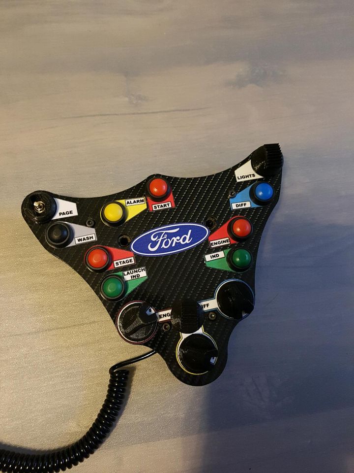 Buttonplate Ford Fiesta WRX Simracing USB Rally Style in Hallenberg