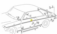 Mercedes W123 Zierstab Tür Vorne Rechts A1236901480 Hessen - Obertshausen Vorschau