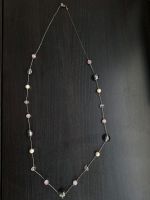 Lange Modeschmuck-Halskette mit rosa, schwarzen und silber Perlen Berlin - Köpenick Vorschau