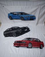 Fahne Flagge BMW M3 E30 E46 Werkstatt Garage Deko Baden-Württemberg - Kirchheim am Neckar Vorschau