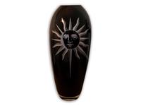 Schöne Glasvase schwarz 36cm Sonnenmotiv Vase Glas Thüringen - Erfurt Vorschau