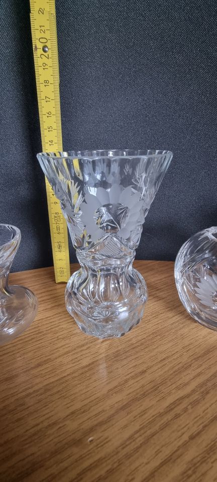 4 Vasen für Blumen aus Glas ca.15 cm hoch in Schifferstadt