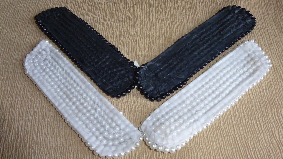 Perlenkragen Bubikragen Nähen unbenutzt schwarz weiß in Bergheim