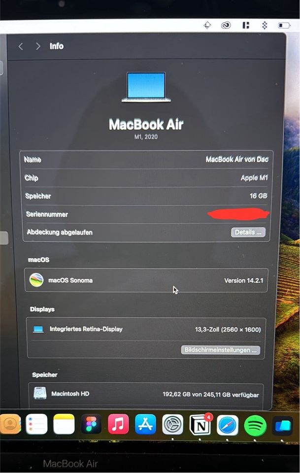 MacBook Air M1 16GB 2020 256GB in Paderborn