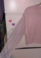 Rosa Bluse mit mesh Ärmeln in M Barbie rave y2k Hessen - Friedberg (Hessen) Vorschau