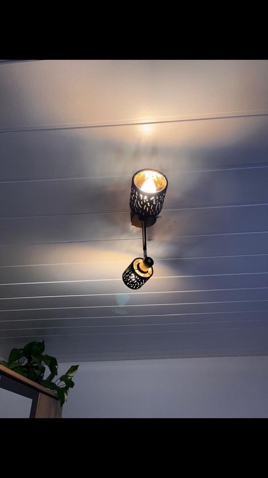 Lampe/ Deckenlampe industrial Style/ schwarz-gold in Ostrach