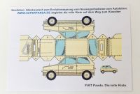 Fiat Panda Bastelbogen, Postkarte, DIN A6 Nordrhein-Westfalen - Euskirchen Vorschau