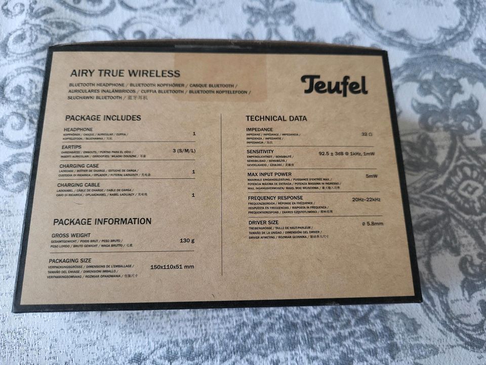 TEUFEL Airy True Wireless NAGELNEU !!! in Goldbach