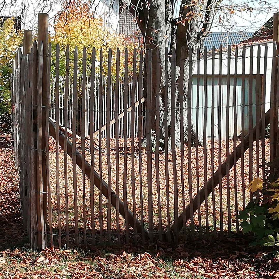 Kastanienzäune, Staketenzaun Edelkastanie 200 cm hoch in Bad Bocklet