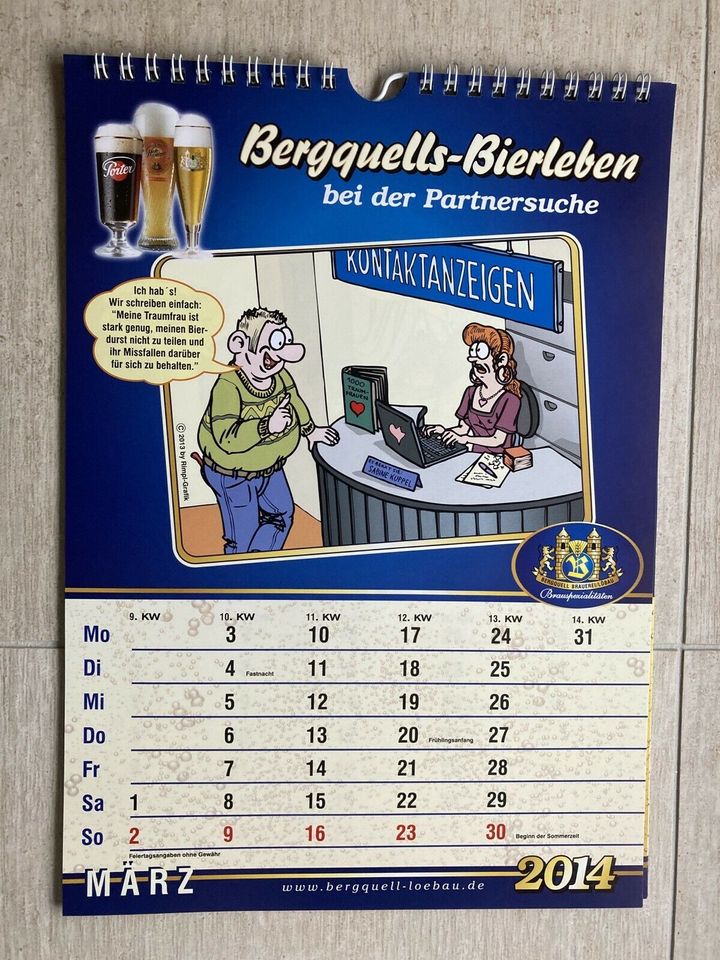 Bier/Kalender/Löbauer Bergquell/2014 in Groß Luckow