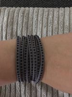 Schlangenarmband grau, verstellbar mit Kristallen in schwarz ,NEU Rostock - Gehlsdorf Vorschau