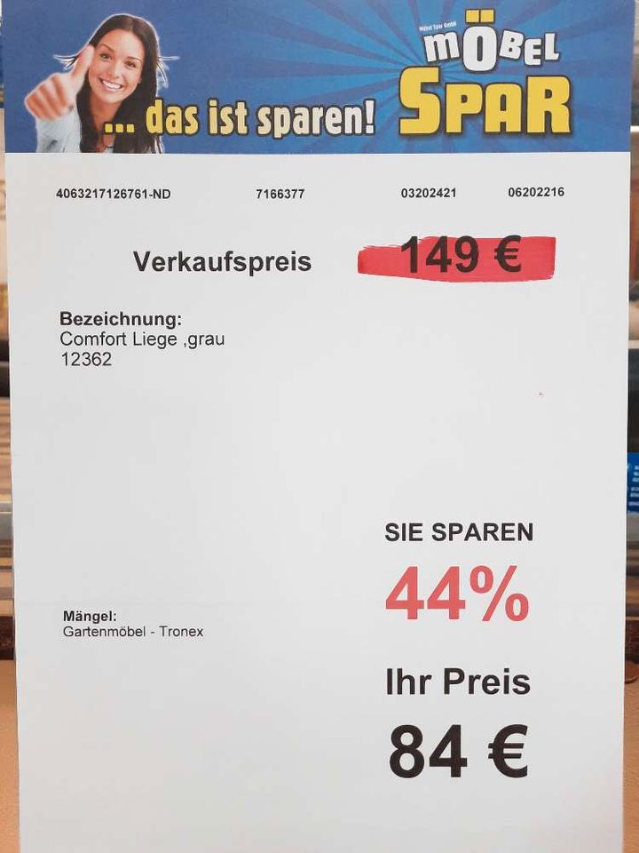 Gartenmöbel,Gartenliege,Comfort Liege,statt 149€ in Leipzig