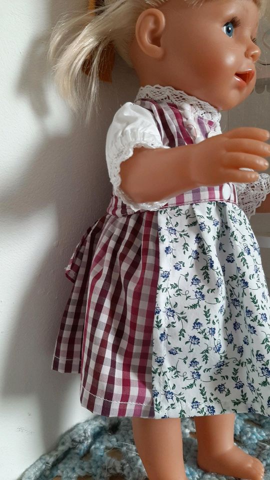 Puppenkleidung ♥️ Dirndl Kleid 3tlg Gr ca 42-45cm selfmade NEU in Dingolfing