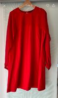 Rotes Kleid Gr. 46 - angenähte Chiffonärmel Bayern - Hepberg Vorschau
