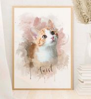 Ich male deine Katze oder Hunde Aquarell Portrait / Katzenporträt Stuttgart - Stuttgart-Mitte Vorschau