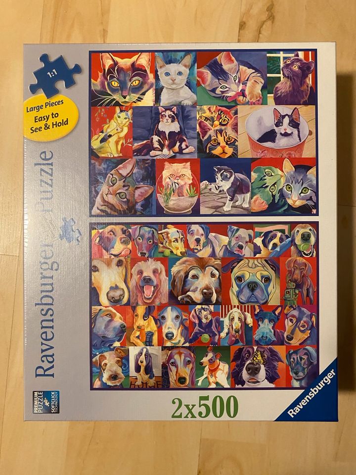 Ravensburger Puzzle 500 Teile XXL teile Hunde und Katzen OCP in Butzbach