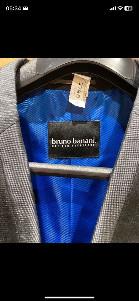 Bruno Banani Anzug Hochzeitsanzug Grau/ Schwarz NEU OVP Gr.46 in Werder (Havel)