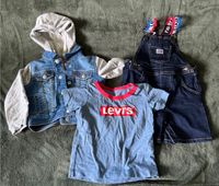 Levi‘s T-Shirt, Jacke & kurze Latzhose | Kleiderpaket Gr. 86/18 M Berlin - Pankow Vorschau